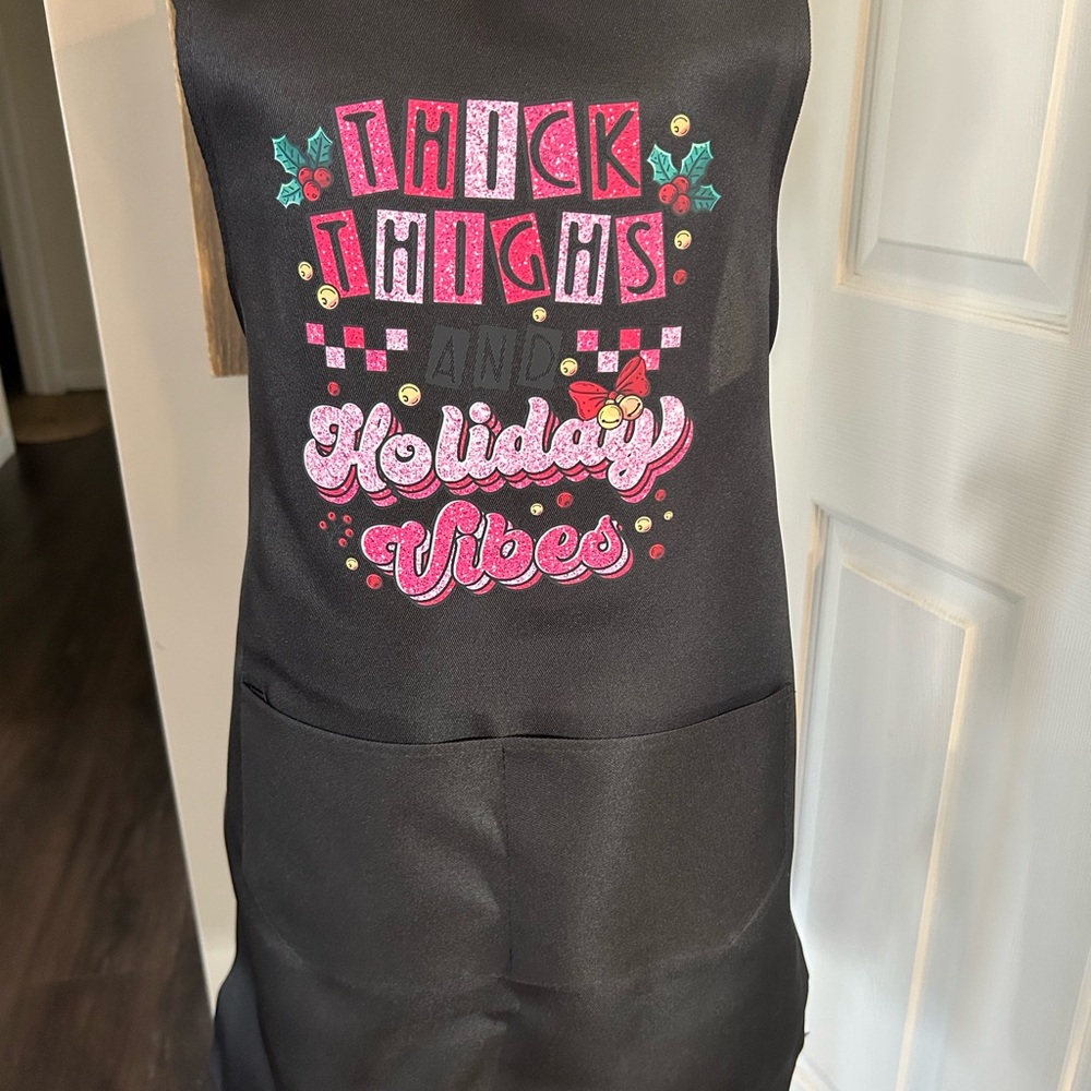 Black Holiday Vibes Apron
